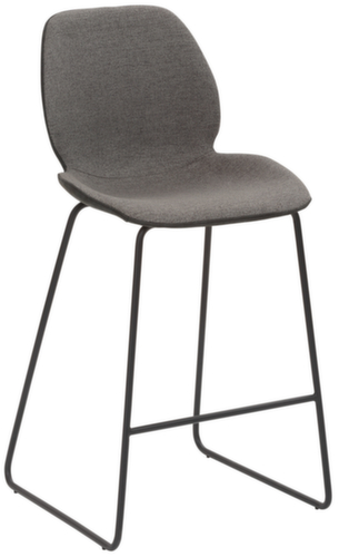 Mayer Sitzmöbel Tabouret de bar mySOLO avec base coulissante, assise anthracite chiné