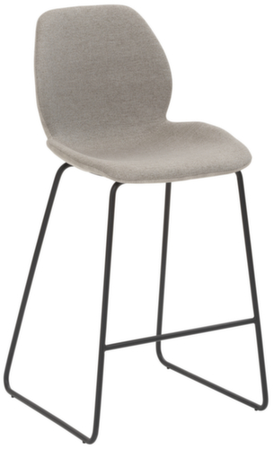 Mayer Sitzmöbel Tabouret de bar mySOLO avec base coulissante, assise gris coquillage chiné
