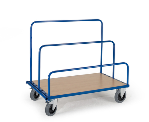Rollcart Chariot porte-panneaux avec galet de démarrage, force 600 kg, plateau longueur x largeur 1200 x 800 mm