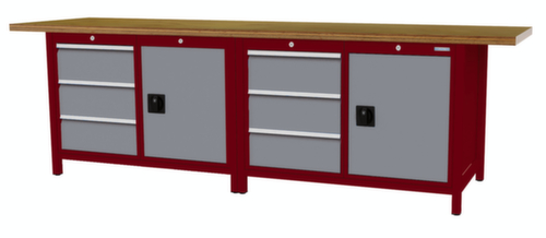 Bedrunka + Hirth Établi, 6 tiroirs, 2 armoires