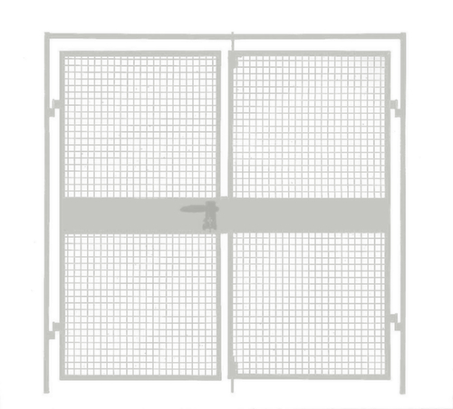 Porte à double battant pour parois de séparation, largeur 2000 mm