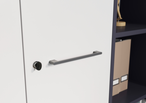 Armoire de classement GW-AGENDA, 5 hauteurs des classeurs, gris clair/gris clair