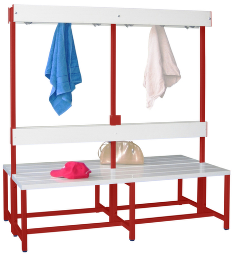 PAVOY Banc vestiaire Basis avec crochets et lames en plastique