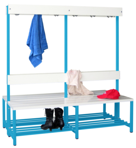 PAVOY Banc vestiaire Basis avec crochets et lames en plastique