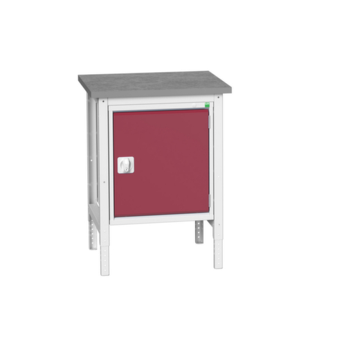bott Établi verso, 1 armoire, RAL7035 gris clair/RAL3004 rouge pourpre