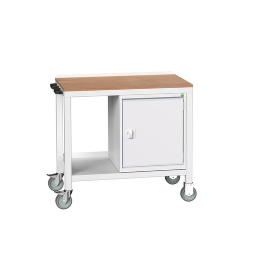bott Établi mobile verso, 1 armoire, 1/2 tablette, 1 poignée, RAL7035 gris clair/RAL7035 gris clair