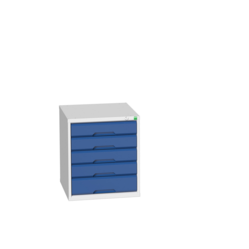 bott Armoire à tiroirs verso, 5 tiroir(s), RAL7035 gris clair/RAL5010 bleu gentiane