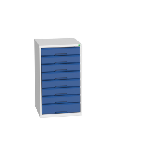 bott Armoire à tiroirs verso, 8 tiroir(s), RAL7035 gris clair/RAL5010 bleu gentiane