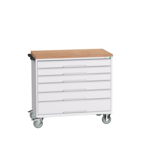 bott Chariot à outils verso, 6 tiroirs, RAL7035 gris clair/RAL7035 gris clair