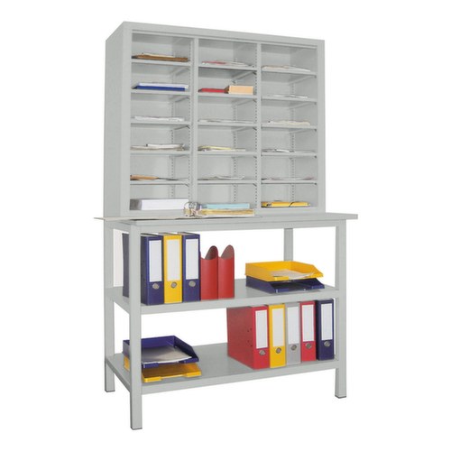 PAVOY Étagère postale / de tri Basis, largeur 1000 mm, 18 compartiments