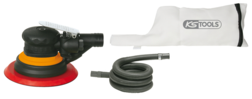 KS Tools Ponceuse excentrique à air comprimé pour ponçage fin avec aspiration des poussières