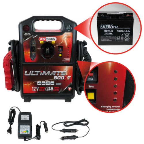 KS Tools Booster de batterie 12 V + 24 V
