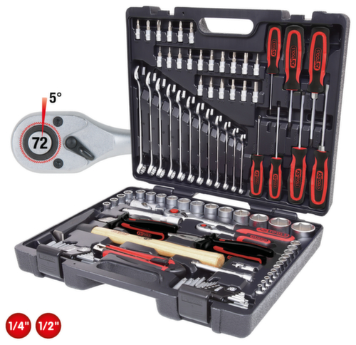 KS Tools Jeu d'outils universel 1/4"+1/2"