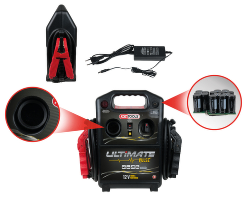 KS Tools Booster de condensateur 12 V - Démarreur mobile 1800 A