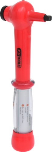 KS Tools Mini clé dynamométrique 1/4" avec isolation protectrice et tête à cliquet réversible