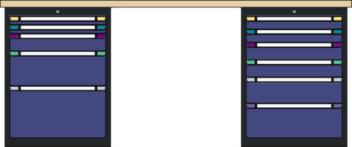 Thurmetall Établi, 11 tiroirs