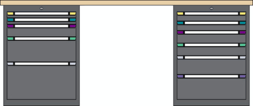 Thurmetall Établi, 11 tiroirs