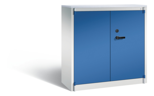 C+P Armoire haute sécurité de bureau avec plateau supérieur en bois