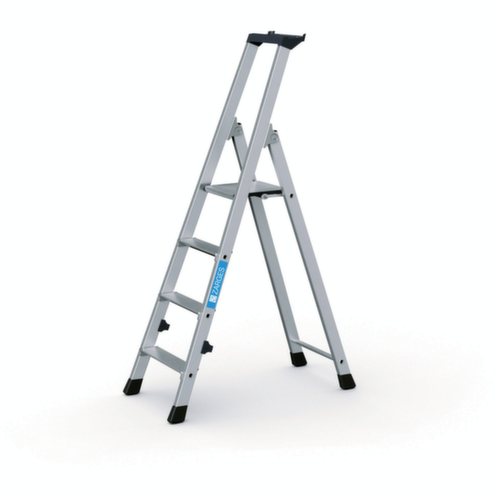 ZARGES Escabeau Nova S accessible d'un côté, 4 marche(s) en tôle striée