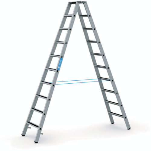 ZARGES Escabeau R13step B avec marches antidérapantes, 2 x 10 marches avec revêtement R13