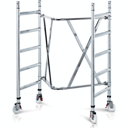 Mobile folding scaffold.working height up to approx. 3m. Platform height max.0.99m.Load 275Kg