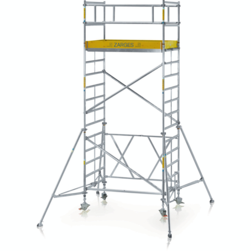 Mobile folding scaffold.working height up to approx. 3m. Platform height max.0.99m.Load 365Kg