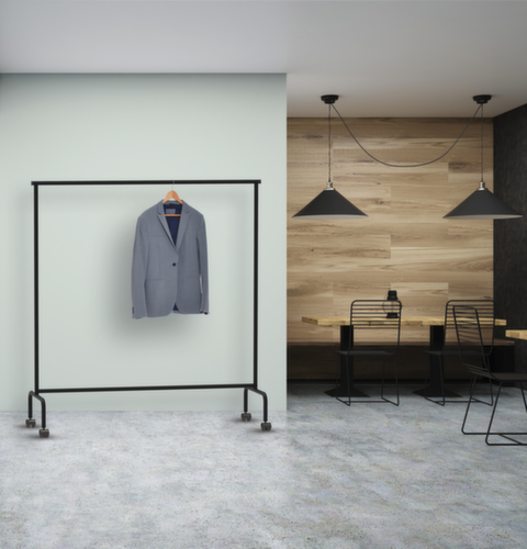 portant de vestiaire juxtaposable mobile MAULlimbo avec 2 bras extensibles, noir