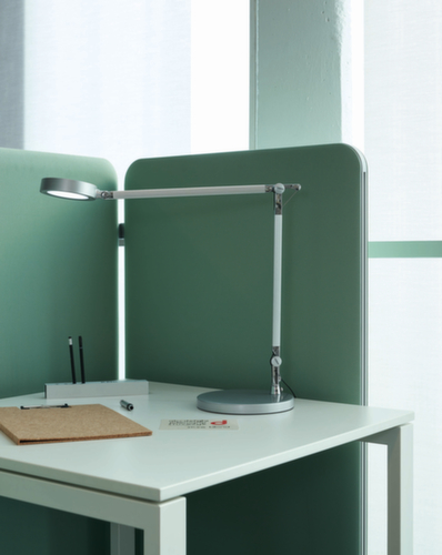 MAUL Lampe de bureau DEL MAULgrace colour vario avec température de couleur réglable, lumière blanc lumière du jour à blanc chaud, argent