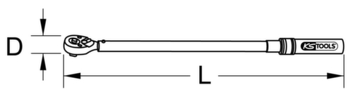 KS Tools Clé dynamométrique industrielle 1/4"