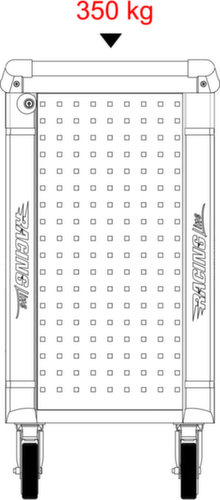 KS Tools RACINGline BLACK/ROT Chariot d'atelier avec 7 tiroirs et 598 outils haut de gamme
