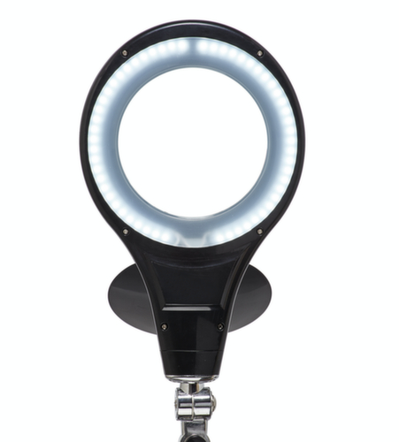 Lampe loupe à DEL MAULmakro, lumière blanc froid (blanc lumière du jour), noir