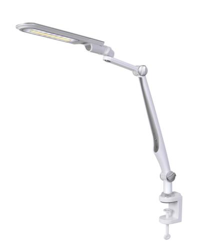 Hansa lampe de table à DEL flexible Multiflex avec pied ou pince, lumière blanc lumière du jour à blanc chaud, blanc/argent