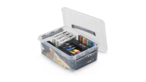 Conteneur de stockage ECO, transparent, capacité 120 l, couvercle