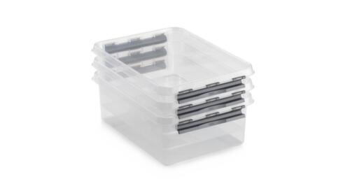 Conteneur de stockage ECO, transparent, capacité 120 l, couvercle
