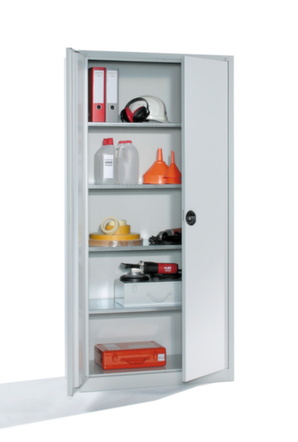 C+P Armoire universelle Eco gris clair avec 4 étagères, largeur 940 mm