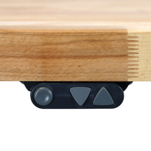 Établi à hauteur réglable électriquement HEAVY, RAL7037 gris poussière