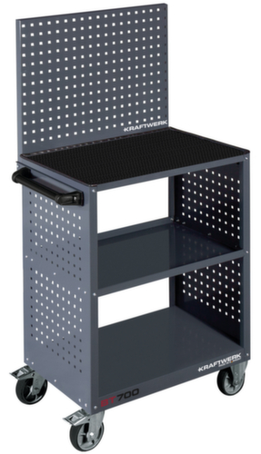 KRAFTWERK® Chariot de service BT700 40x60 avec tapis en caoutchouc