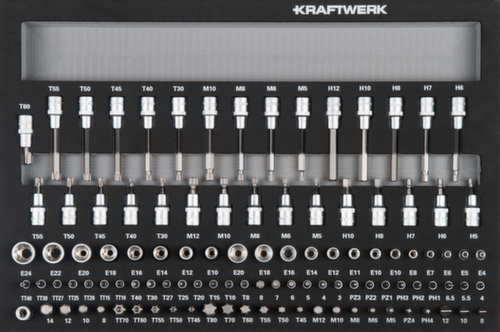 KRAFTWERK® Jeu de douilles 1/4" + 3/8"+ 1/2" 107 pcs.
