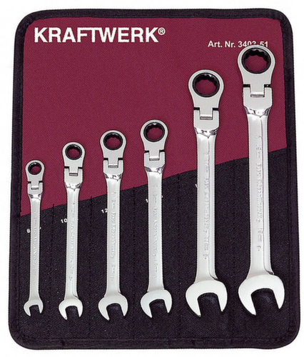 KRAFTWERK® Jeu de 6 clés articulées CLICKRAFT 8-19 mm R.t.