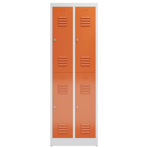 Armoire vestiaire à deux niveaux ClassiX, largeur de compartiment 295 mm