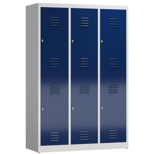 Armoire vestiaire à deux niveaux ClassiX, largeur de compartiment 395 mm
