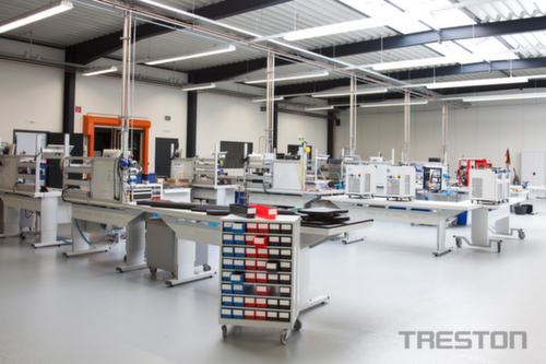 Treston Grand bloc tiroirs, 48 tiroir(s), RAL7035 gris clair/bleu