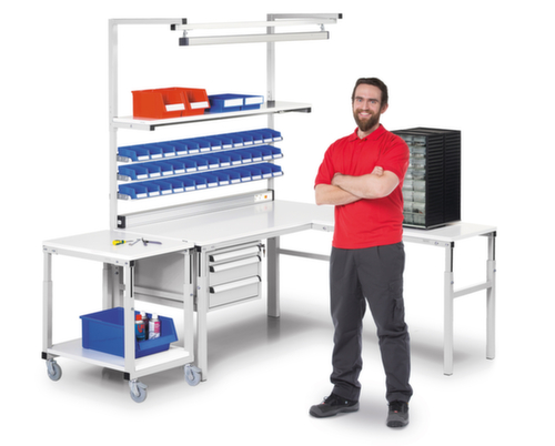 Treston Tablette inférieure pour desserte de rangement pour poste de travail, largeur x profondeur 1000 x 700 mm