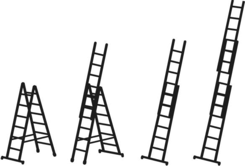 ZARGES échelle télescopique polyvalente à 3 niveaux Skymaster Plus X