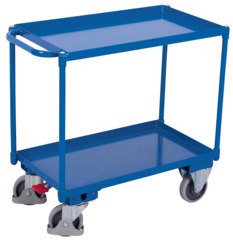 VARIOfit Chariot à plateaux avec bacs de rétention en tôle