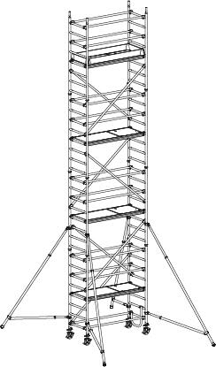 Hymer Échafaudage roulant 8472 avec potences