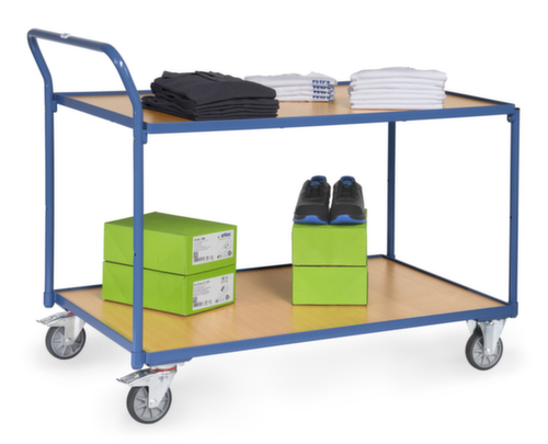 fetra Chariot à étagères 1200x800 mm, force 300 kg, 2 plateaux
