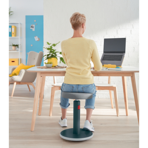 Leitz tabouret assis-debout Ergo Cosy Aktiv, assise gris, partie inférieure du pied antidérapante