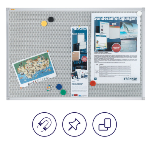 Franken Panneau d'affichage Pin'n'Mag