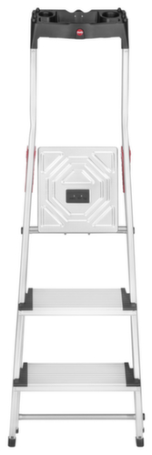 Hailo Escabeau industriel utilisation un côté ComfortLine L80 avec marches XXL, 3 marches en tôle striée ultra profondes